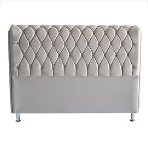 Cabeceira Bege com Capitonê para Cama Casal e Box:bege/138