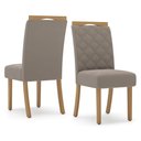 Ver imagem 5 de Mesa de Jantar Solus 160 C. Vidro 6 Cad. Bella Amendoa - Henn