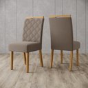 Ver imagem 4 de Mesa de Jantar Solus 160 C. Vidro 6 Cad. Bella Amendoa - Henn