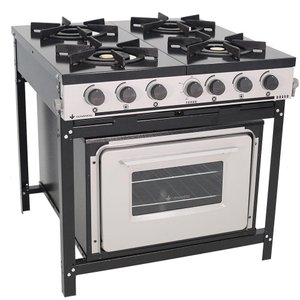 Fogão Industrial 4 Bocas com Forno Linha Bravo Br4bf - Venâncio