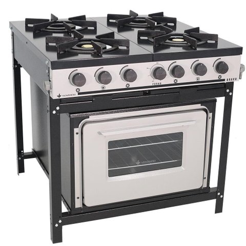 Fogão Industrial 4 Bocas com Forno Linha Bravo Br4bf - Venâncio
