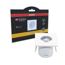 Mini Spot Led Quadrado 1.5w P/ Móeis Luz Amarela 90lm - 2