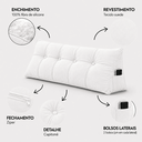 Ver imagem 7 de Almofada Encosto Triangular Cama Leitura Cabeceira Suede