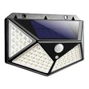 Ver mais imagens de Luminária Energia Solar Parede Kit 5 Unidades 100 LED 3 Funções Lâmpada Sensor Presença