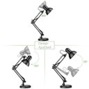 Ver imagem 3 de Luminária Articulada Mesa Garra Regulavel Base 2 em 1 Escritório Leitura Metal Articulavel