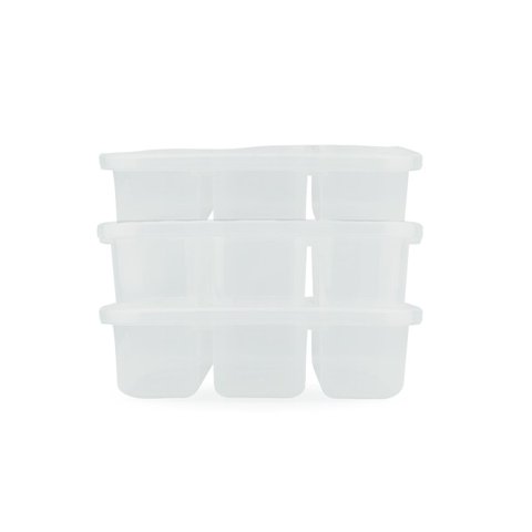 Kit 3 Potes Conservador de Alimentos C/ 3 Divisórias Nitron 1,1L e Tampa P/ Petiscos Plástico Livre 