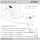 Ver imagem 4 de Porta Shampoo de Canto Vidro Luxo Slim 513LSA Grego Metal