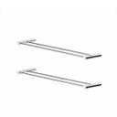 Ver imagem 1 de Porta Toalhas Duplo 30cm para Banheiro Orion Kit 2 Peças Suporte Prata Polido