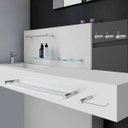 Ver imagem 3 de Porta Toalhas Duplo 30cm para Banheiro Orion Kit 2 Peças Suporte Prata Polido