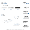 Ver imagem 7 de Kit de Acessórios para Banheiro Alto Brilho 3 Peças 2030or Grego Metal