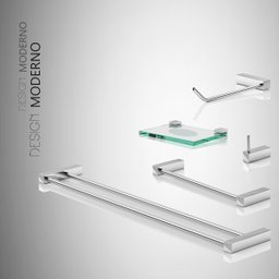 Kit Acessórios Organizador para Banheiro Troia Prata Polido 2090tr - 4