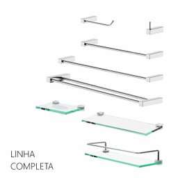 Kit Acessórios Organizador para Banheiro Troia Prata Polido 2090tr - 7