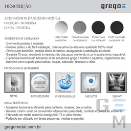 Acessórios Banheiro Duplo Prateleira Proteção 5 Peças 802PKA - 5