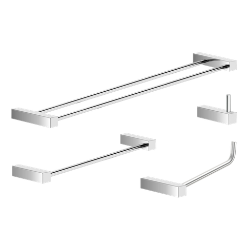 Kit de Acessórios para Banheiro Alto Brilho 4 Peças 2060tr Grego Metal