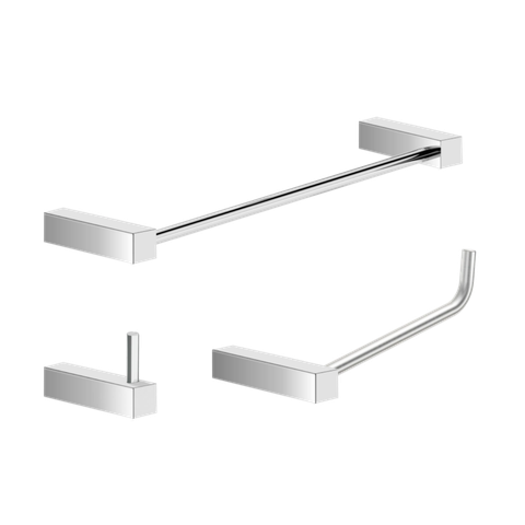 Kit de Acessórios para Banheiro Alto Brilho 3 Peças 2030tr Grego Metal