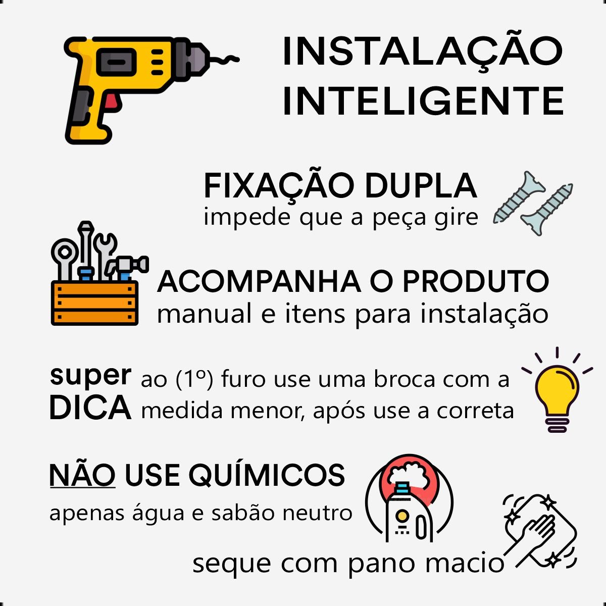 Kit de Acessório para Banheiro 10 Peças Alto Brilho Troia Grego Metal - 5