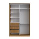 Ver imagem 6 de Guarda Roupa Solteiro 1 Espelho 2 Portas 3 Gavetas Rc 2004 Linha Roupeiros Emovell