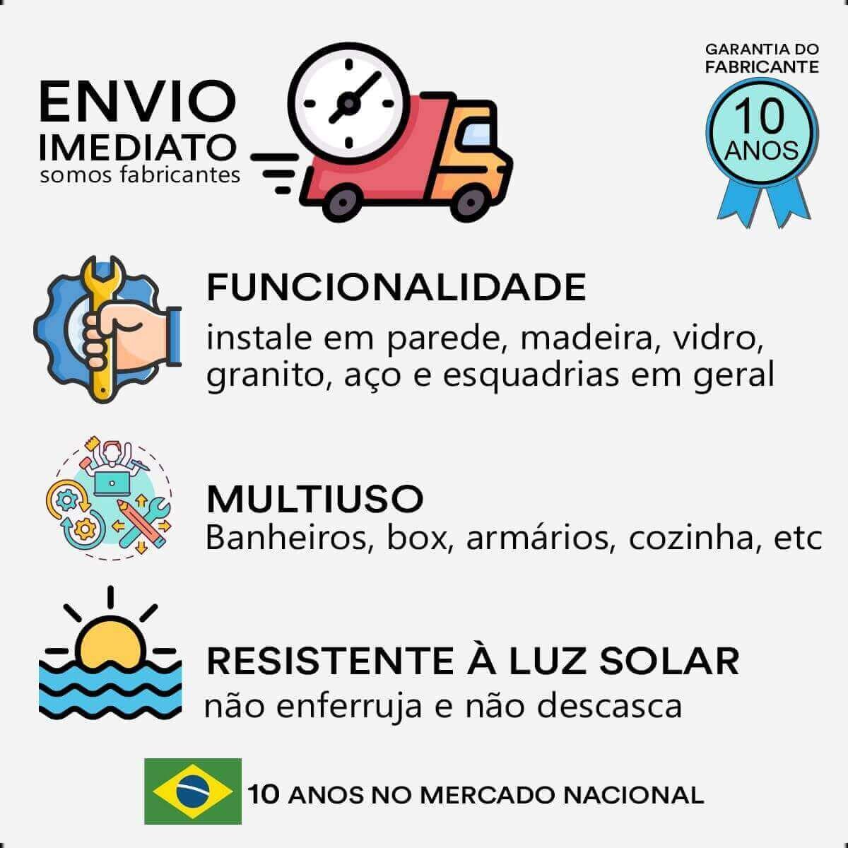 Papeleira de Banheiro Grego Metal (kit 2 Peças) Acessório Suporte Alto Brilho Troia - 7