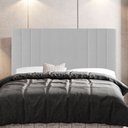 Ver imagem 2 de Kit Cabeceira e Baú Cama Box Queen Size Grace 160cm Sintético Branco - Desk Design