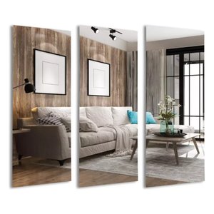 Espelho Grande Corpo Inteiro Lapidado Retangular Decorativo 100x30cm Luxo