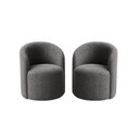 Ver imagem 2 de Kit 02 Poltronas Curva Orgânica Nature Gaia Boucle Cinza - Montanaris Decor
