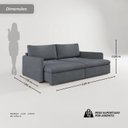 Ver imagem 3 de Sofá Cama Retrátil 220cm 03 Lugares Resplendor