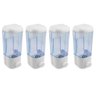 Kit 4 Porta Sabonete Liquido Dispenser de Parede P/ Detergente Álcool 600ML Banheiro Casa Escritório - 1