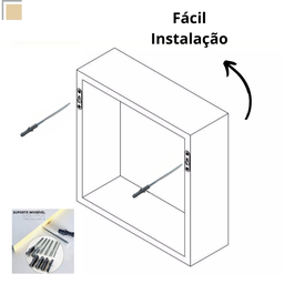 Nicho para Banheiro Cozinha Parede Suspenso Quadrado Mdf - 4