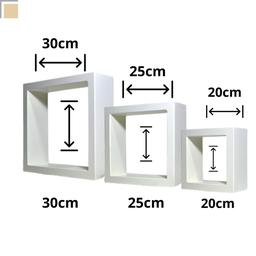 Nicho para Banheiro Cozinha Parede Suspenso Quadrado Mdf - 3