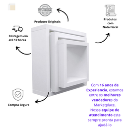 Nicho para Banheiro Cozinha Parede Suspenso Quadrado Mdf - 6
