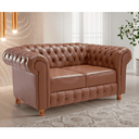 Ver imagem 2 de Namoradeira Chesterfield Bourbon 2 Lugares Via Encanto Courano Marrom