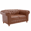 Ver imagem 1 de Namoradeira Chesterfield Bourbon 2 Lugares Via Encanto Courano Marrom