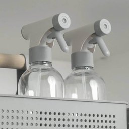 Kit Limpeza Doméstica 3 Peças Borrifador 500ml Rodo Escovão Bege Flow ou - 3