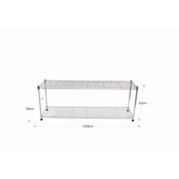Estante de Aço Cromado com 2 Prateleiras Rack Aramados 1019 - 3