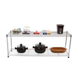 Estante de Aço Cromado com 2 Prateleiras Rack Aramados 1019 - 1