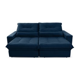 Sofá Retrátil Reclinável Sevilha 300cm Suede Velut com Molas Ensacadas - King House - 4
