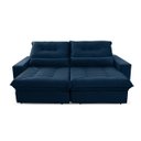 Ver imagem 4 de Sofá Retrátil Reclinável Sevilha 300cm Suede Velut com Molas Ensacadas - King House