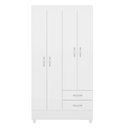 Ver imagem 6 de Guarda Roupa Solteiro 4 Portas e 2 Gavetas Toledo Branco-rosa-branco