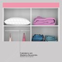 Ver mais imagens de Guarda Roupa Solteiro 4 Portas e 2 Gavetas Toledo Branco-rosa-branco