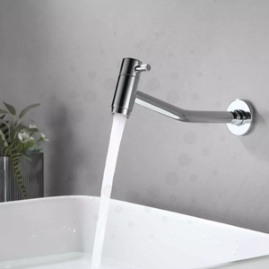 Torneira para Banheiro Lavatório Lavabo Área de Serviço de Parede Aço Escovado Luxo 1/4v Metal