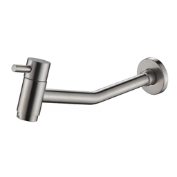 Torneira para Banheiro Lavatório Lavabo Área de Serviço de Parede Aço Escovado Luxo 1/4v Metal - 2