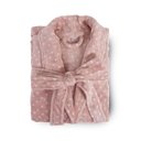 Ver imagem 1 de Roupão Appel Plush Flannel Estampado Toque Macio:poá Rosa/m