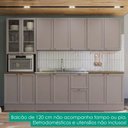 Ver imagem 3 de Cozinha Armario 6 Peças Paneleiro Balcao para Pia 270 cm Unna Gris Poliman