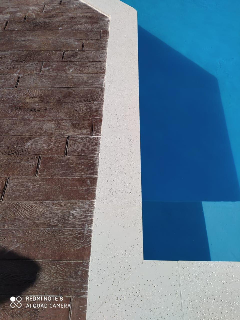 Borda Atérmica Piscina Semi boleada Malibu 50x30x1,5cm - Branco Areia de Quartzo - 3