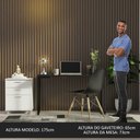 Ver imagem 5 de Conjunto Escritório Home Office com Mesa Industrial + Gaveteiro Branco/preto Madesa