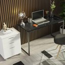Ver imagem 6 de Conjunto Escritório Home Office com Mesa Industrial + Gaveteiro Branco/preto Madesa