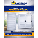 Ver imagem 6 de Porta de Giro Alumínio Branco Palheta Veneziana Fechada Maxx - 210x90