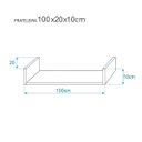 Ver imagem 3 de Kit 3 Prateleiras U 100 x 20cm Branca Suporte Invisível
