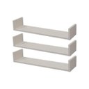 Ver imagem 1 de Kit 3 Prateleiras U 100 x 20cm Branca Suporte Invisível