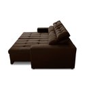 Ver imagem 3 de Sofá Retrátil e Reclinável 4 Lugares com Molas 2,70m Dani Suede Marrom Adonai Estofados